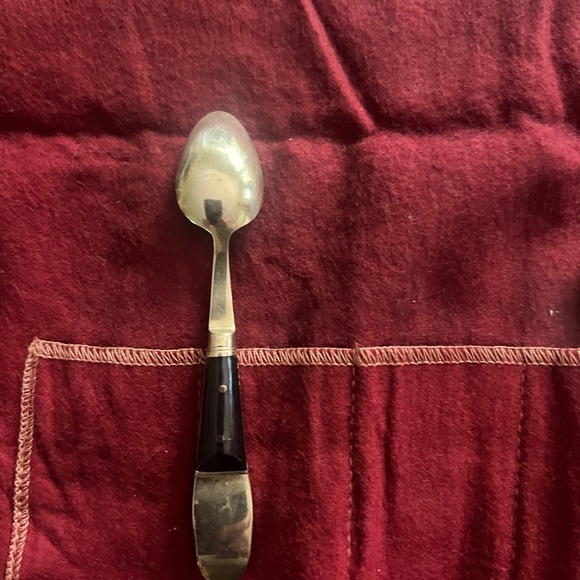 Vintage Brass and Rosewood S Thialand Teaspoons and Wrap - Picture 2 of 4